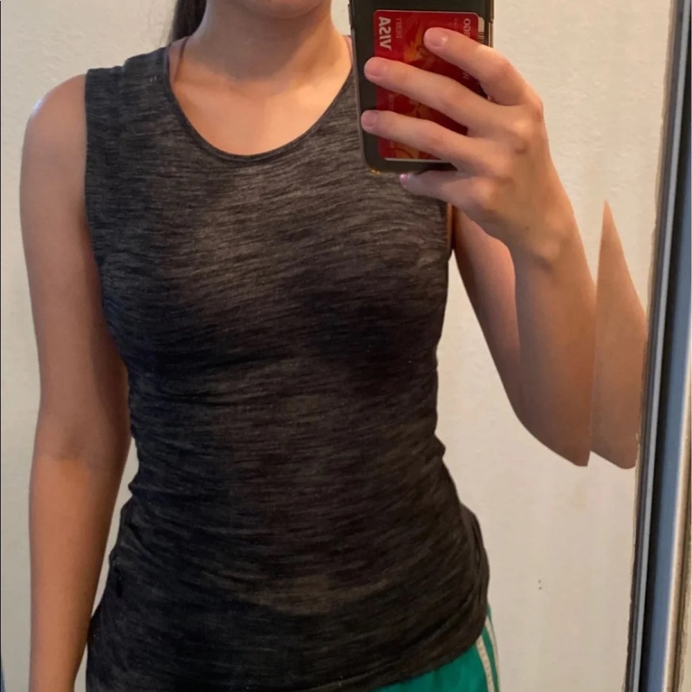 LULULEMON GREY CROSS BACK TANK TOP